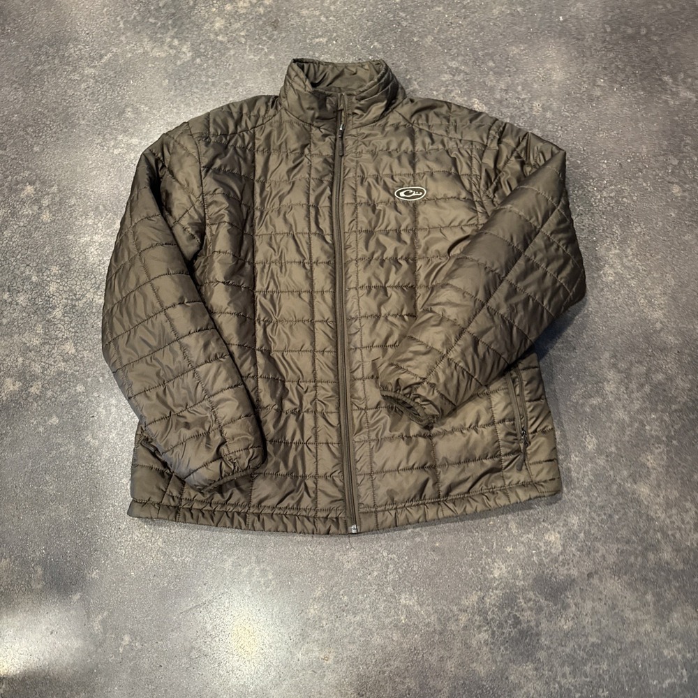XL men's Drake Brown Quilted Jacket